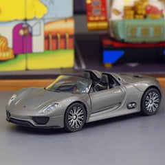 [Welly] 1:36 Porsche 2013 918 Convertible Gray Model Car Die-Cast