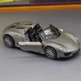 [Welly] 1:36 Porsche 2013 918 Convertible Gray Model Car Die-Cast