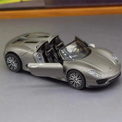 [Welly] 1:36 Porsche 2013 918 Convertible Gray Model Car Die-Cast