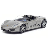 [Welly] 1:36 Porsche 2013 918 Convertible Gray Model Car Die-Cast