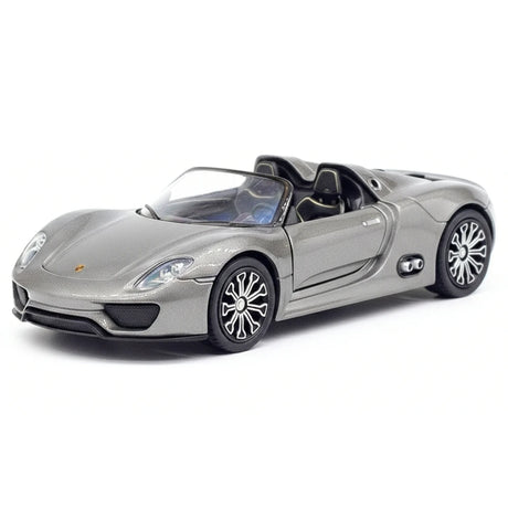 [Welly] 1:36 Porsche 2013 918 Convertible Gray Model Car Die-Cast