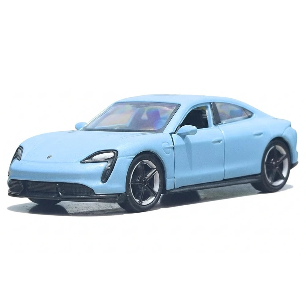 [Welly] 1:36 Porsche 2019 Taycan Turbo S Blue Model Car Die-Cast