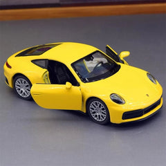 [Welly] 1:36 Porsche 2021 911 Carrera 4S Yellow Model Car Die-Cast