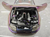 [WhelArt] 1:18 Toyota 1993 Supra A80 Purple Model Car Die-Cast