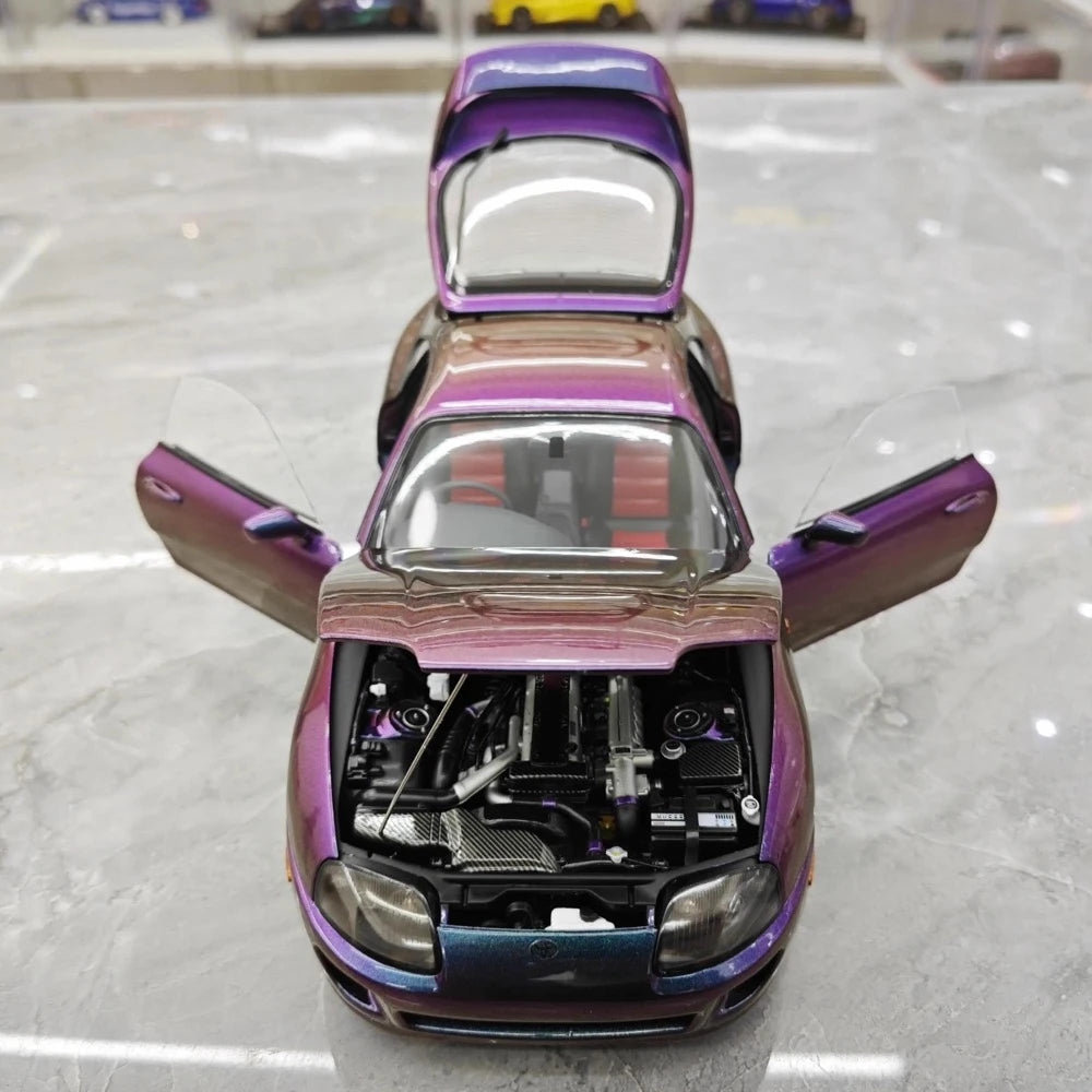 [WhelArt] 1:18 Toyota 1993 Supra A80 Purple Model Car Die-Cast