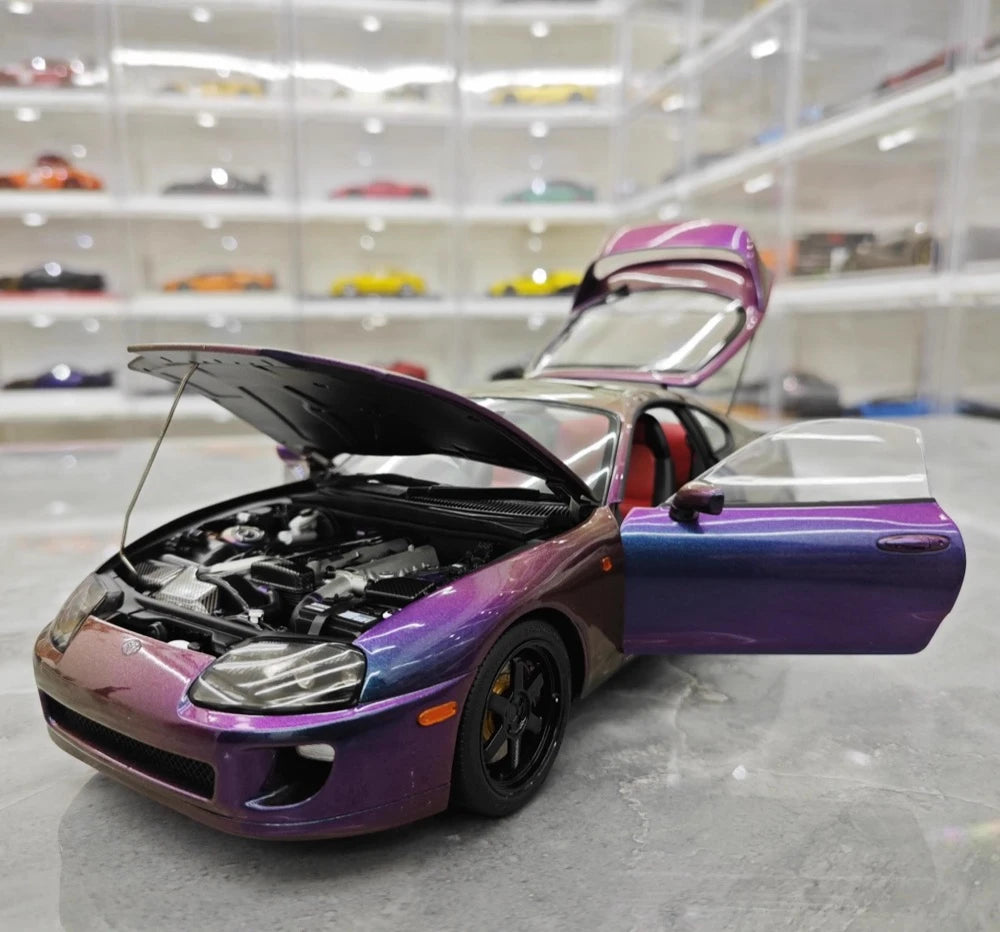 [WhelArt] 1:18 Toyota 1993 Supra A80 Purple Model Car Die-Cast