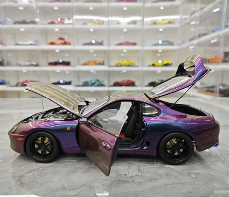 [WhelArt] 1:18 Toyota 1993 Supra A80 Purple Model Car Die-Cast