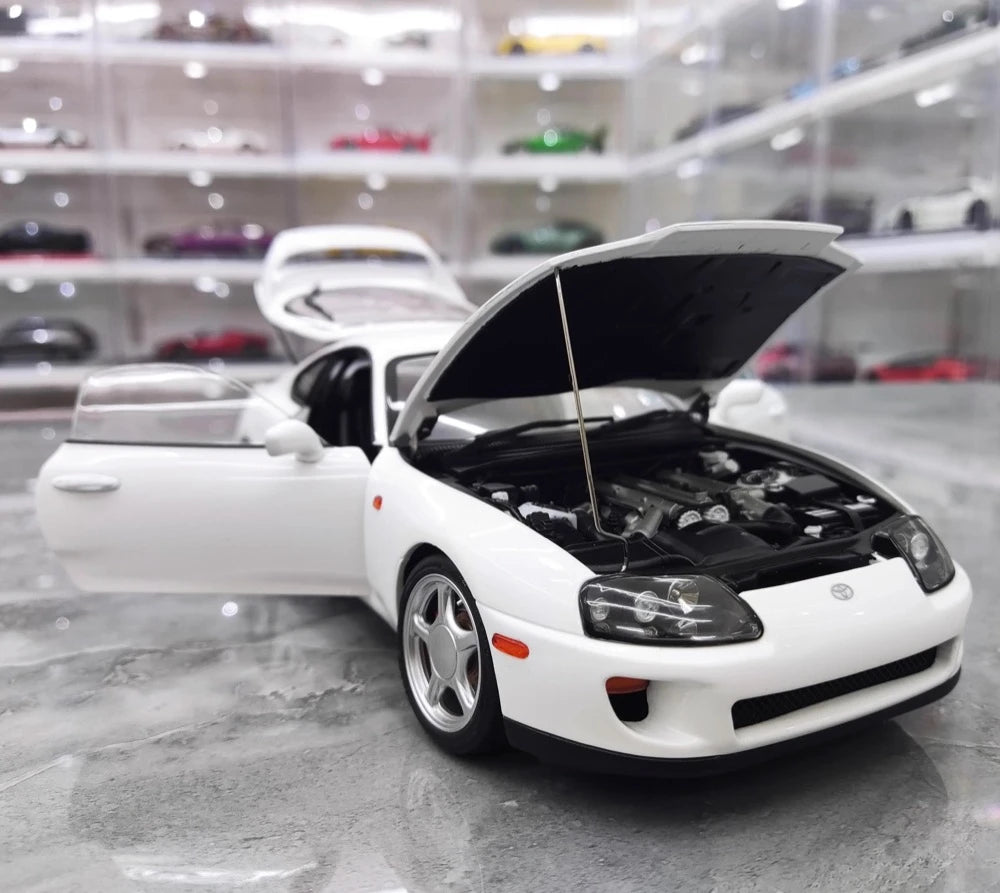 [WhelArt] 1:18 Toyota 1993 Supra A80 White Model Car Die-Cast
