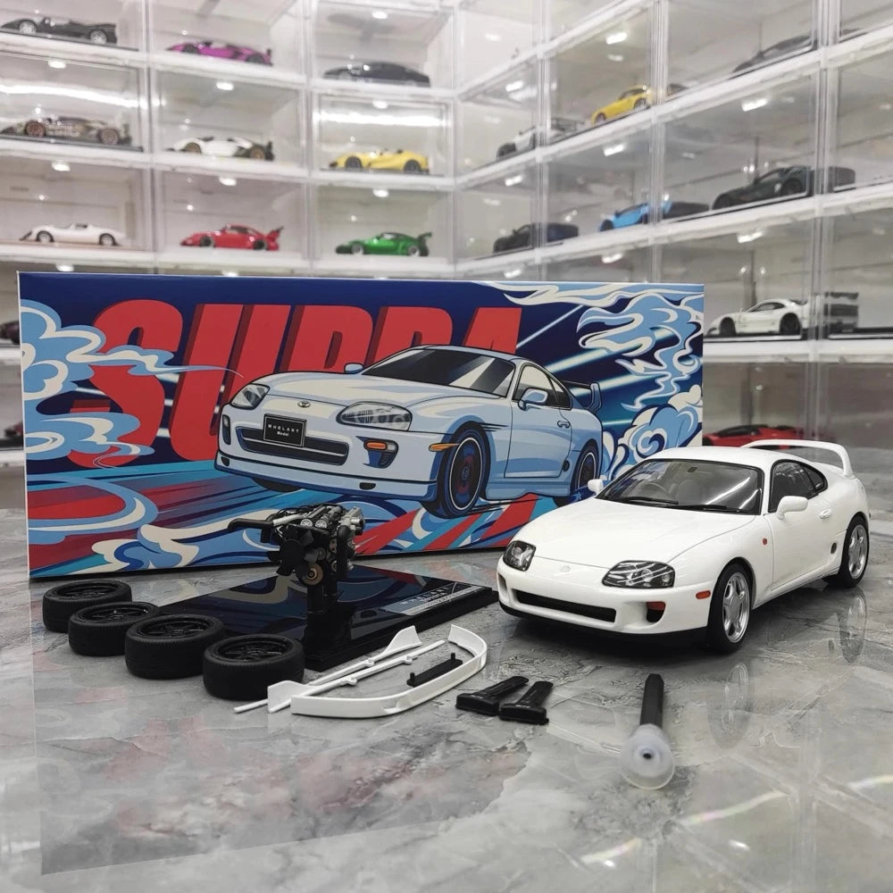 [WhelArt] 1:18 Toyota 1993 Supra A80 White Model Car Die-Cast