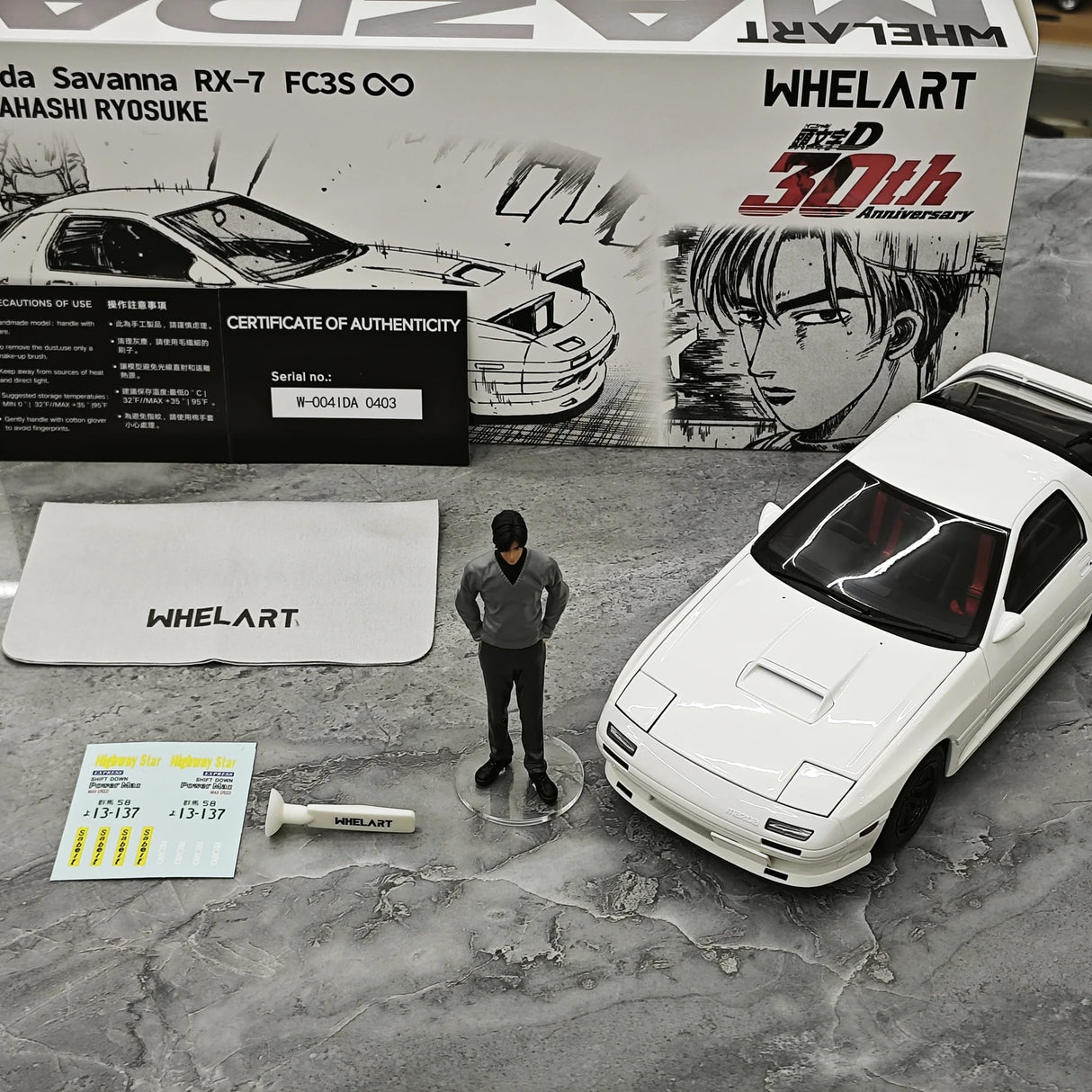 Whelart Mazda 1985 Savanna RX-7 FC3S Infini White 1:18 – Collectible Diecast Model Die-Cast