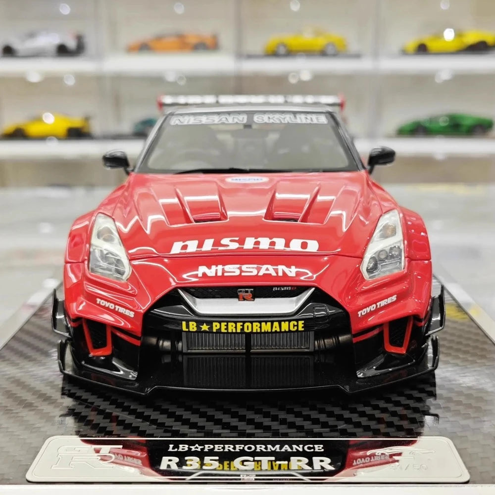 [YY] 1:18 Nissan 2007 35GT-RR LB-Silhouette WORKS Red Model Car Resin