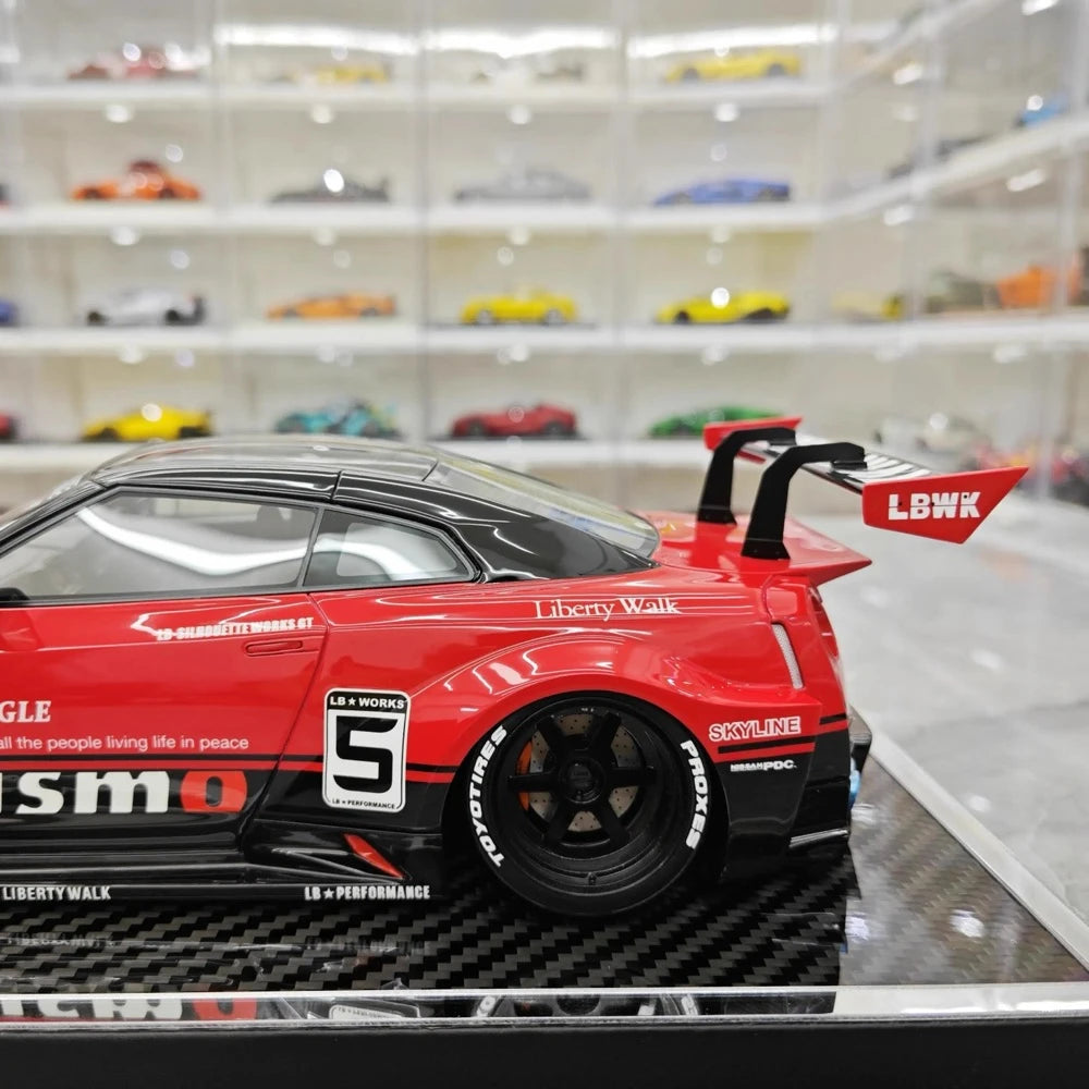 [YY] 1:18 Nissan 2007 35GT-RR LB-Silhouette WORKS Red Model Car Resin