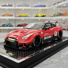 [YY] 1:18 Nissan 2007 35GT-RR LB-Silhouette WORKS Red Model Car Resin