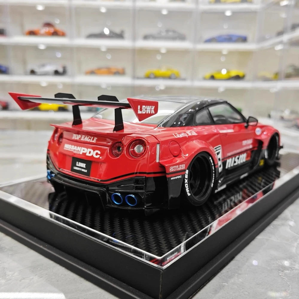 [YY] 1:18 Nissan 2007 35GT-RR LB-Silhouette WORKS Red Model Car Resin