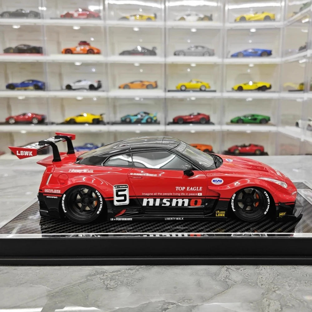 [YY] 1:18 Nissan 2007 35GT-RR LB-Silhouette WORKS Red Model Car Resin