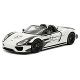 [YY] 1:18 Porsche 2013 918 Spyder Convertible #57 modellino di auto resina / Closed Body