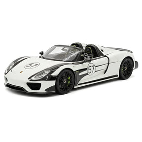 [YY] 1:18 Porsche 2013 918 Spyder Convertible #57 modellino di auto resina / Closed Body