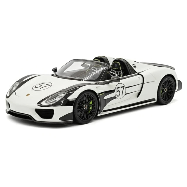 [YY] 1:18 Porsche 2013 918 Spyder Convertible #57 modellino di auto resina / Closed Body