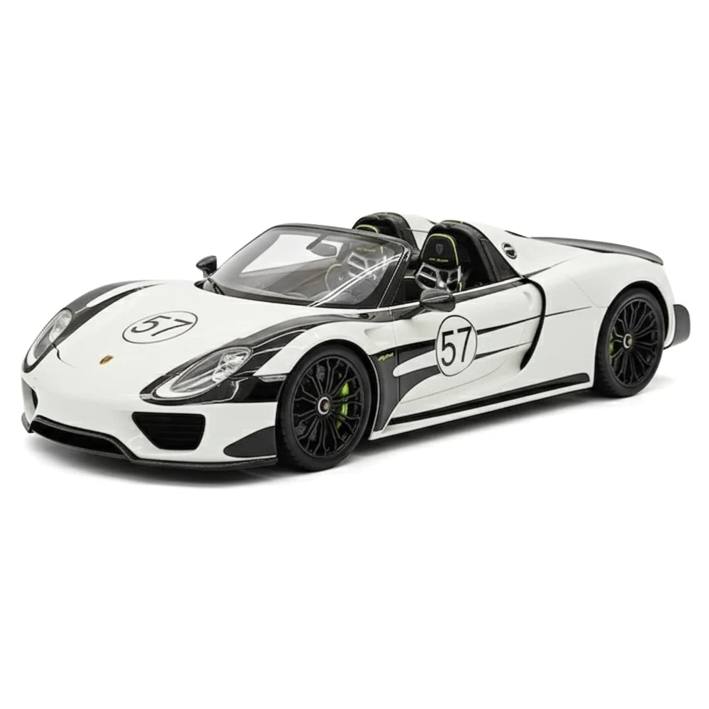 [YY] 1:18 Porsche 2013 918 Spyder Convertible #57 Model Car Resin / Closed Body