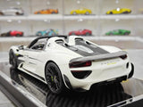 [YY] 1:18 Porsche 2013 918 Spyder Convertible #57 modellino di auto resina / Closed Body