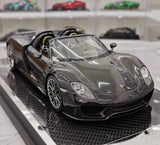 [YY] 1:18 Porsche 2013 918 Spyder Convertible Black Model Car Resin