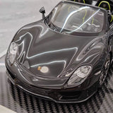 [YY] 1:18 Porsche 2013 918 Spyder Convertible Black Model Car Resin