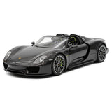 [YY] 1:18 Porsche 2013 918 Spyder Convertible musta pienoismalli Hartsi