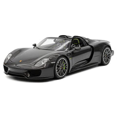 [YY] 1:18 Porsche 2013 918 Spyder Convertible nero modellino di auto resina