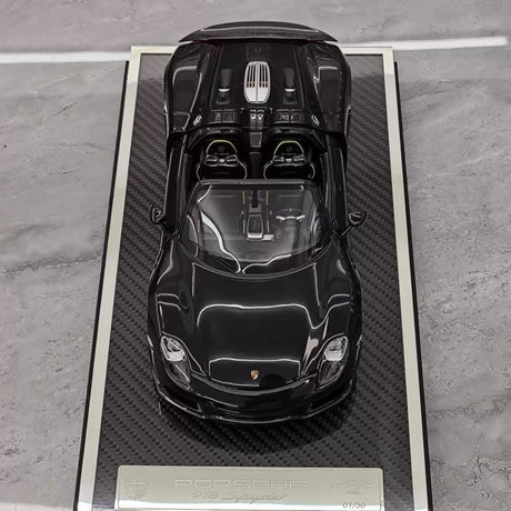 [YY] 1:18 Porsche 2013 918 Spyder Convertible Black Model Car Resin