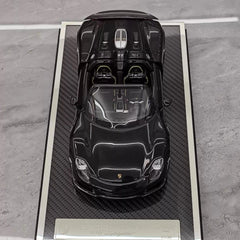 [YY] 1:18 Porsche 2013 918 Spyder Convertible nero modellino di auto resina