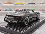 [YY] 1:18 Porsche 2013 918 Spyder Convertible Black Model Car Resin