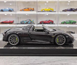 [YY] 1:18 Porsche 2013 918 Spyder Convertible Black Model Car Resin