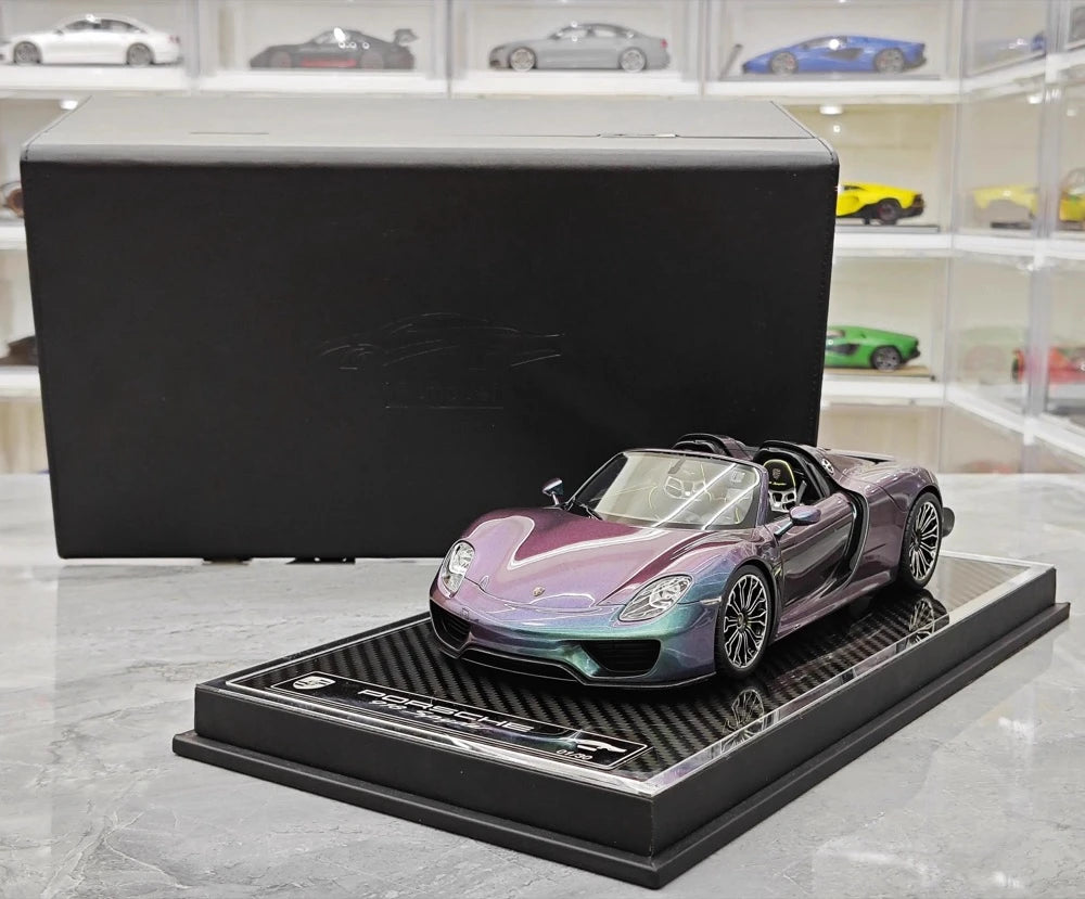 [YY] 1:18 Porsche 2013 918 Spyder Convertible Gradient modellino di auto resina