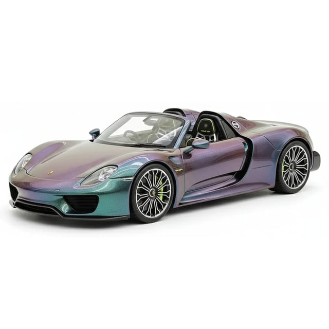 [YY] 1:18 Porsche 2013 918 Spyder Convertible Gradient Model Car Resin
