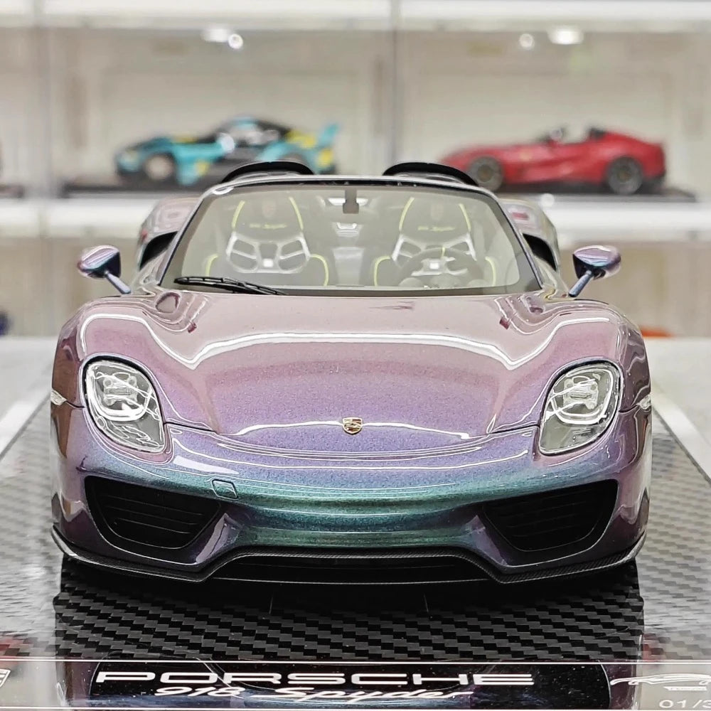 [YY] 1:18 Porsche 2013 918 Spyder Convertible Gradient modellino di auto resina