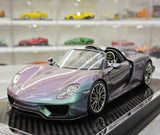 [YY] 1:18 Porsche 2013 918 Spyder Convertible Gradient Model Car Resin