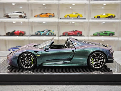 [YY] 1:18 Porsche 2013 918 Spyder Convertible Gradient Model Car Resin