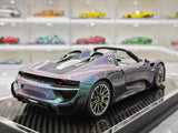 [YY] 1:18 Porsche 2013 918 Spyder Convertible Gradient Model Car Resin