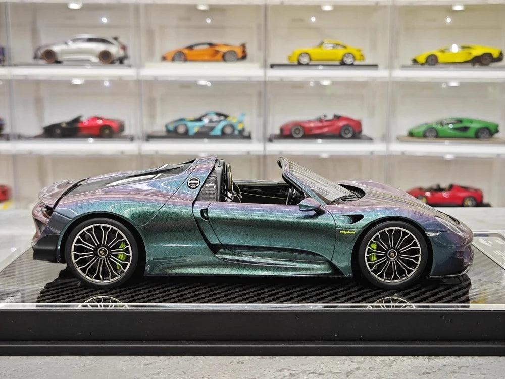 [YY] 1:18 Porsche 2013 918 Spyder Convertible Gradient modellino di auto resina