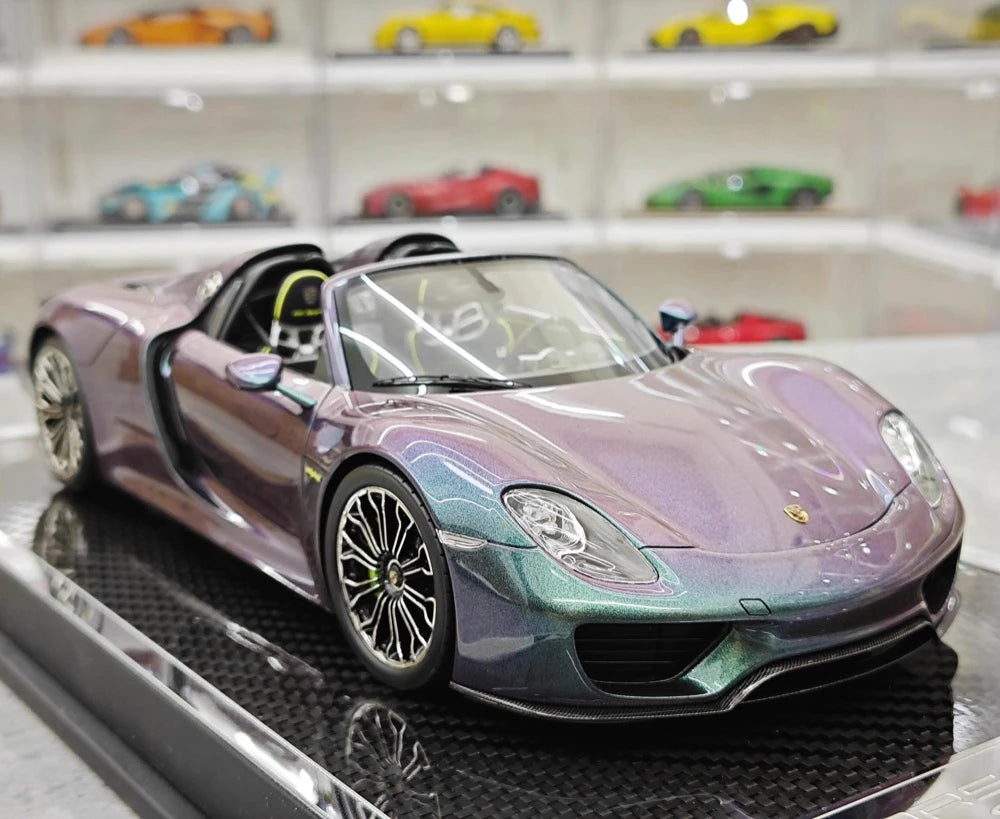 [YY] 1:18 Porsche 2013 918 Spyder Convertible Gradient modellino di auto resina