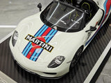 [YY] 1:18 Porsche 2013 918 Spyder Convertible Martini modelauto Hars