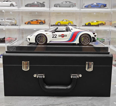 [YY] 1:18 Porsche 2013 918 Spyder Convertible Martini Model Car Resin