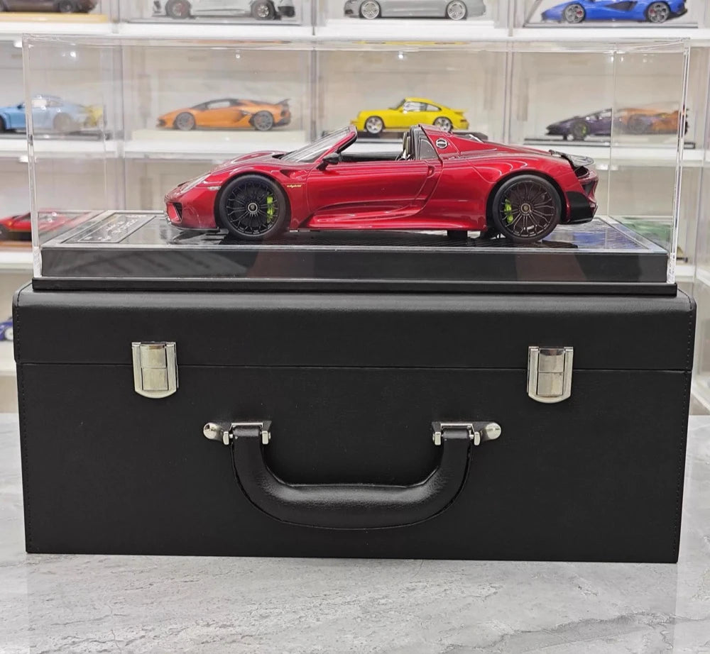 [YY] 1:18 Porsche 2013 918 Spyder Convertible Red Model Car Resin