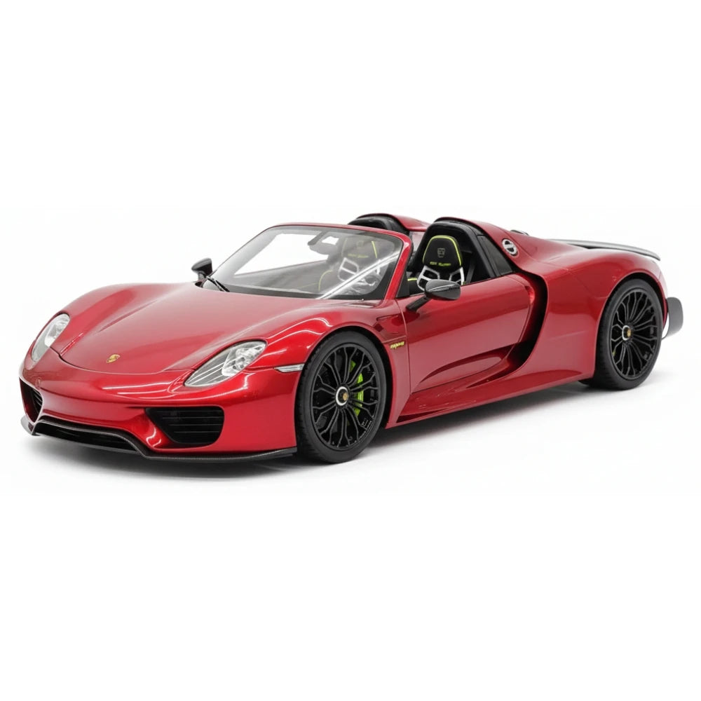 [YY] 1:18 Porsche 2013 918 Spyder Convertible Red Model Car Resin