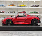 [YY] 1:18 Porsche 2013 918 Spyder Convertible Red Model Car Resin