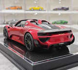 [YY] 1:18 Porsche 2013 918 Spyder Convertible Red Model Car Resin