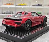 [YY] 1:18 Porsche 2013 918 Spyder Convertible Red Model Car Resin