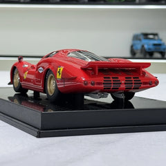 [YY] 1:18 Ferrari 1966 365 P2 LM Le Mans Maquette Red Model Car Resin