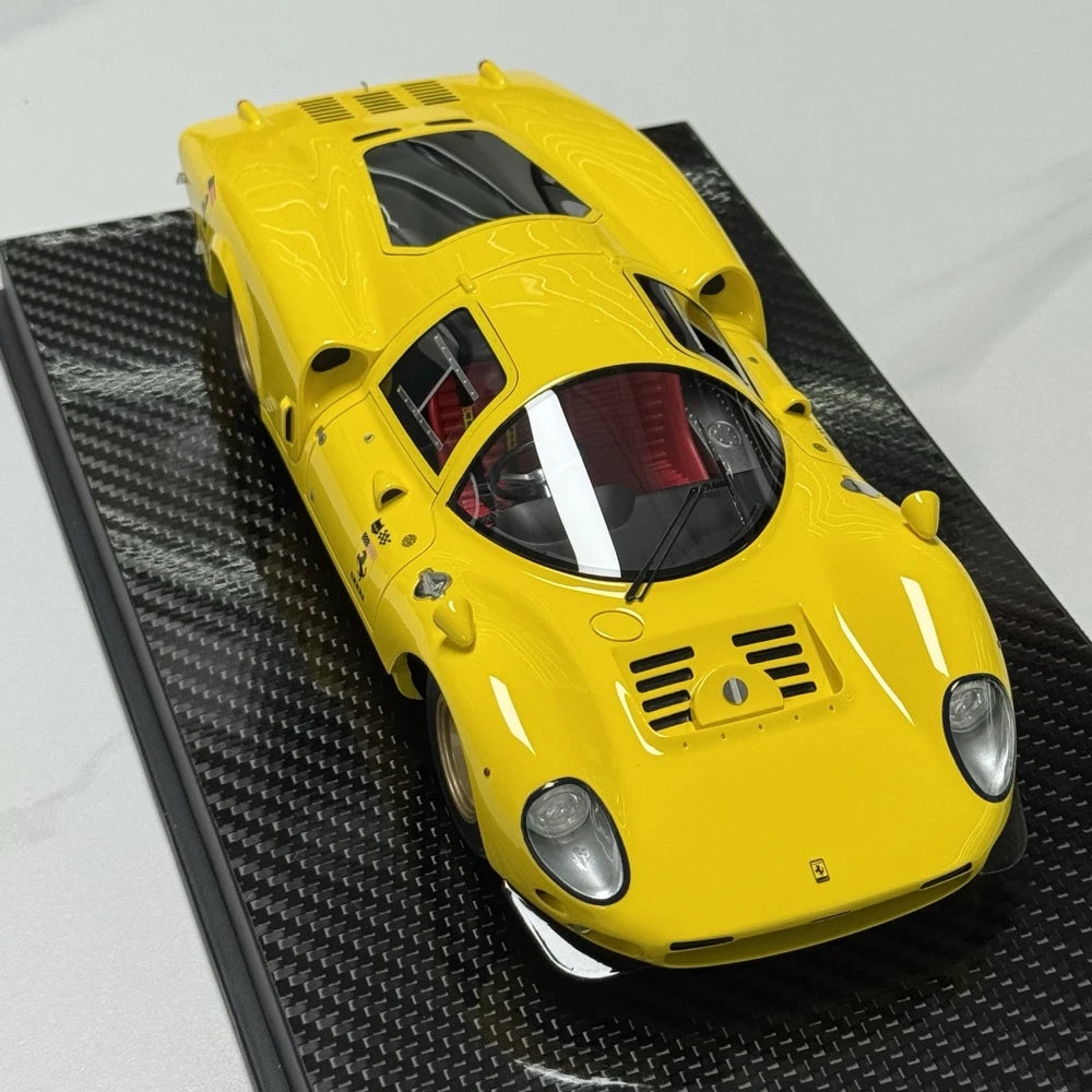 [YY] 1:18 Ferrari 1966 365 P2 LM Le Mans Maquette giallo modellino di auto resina