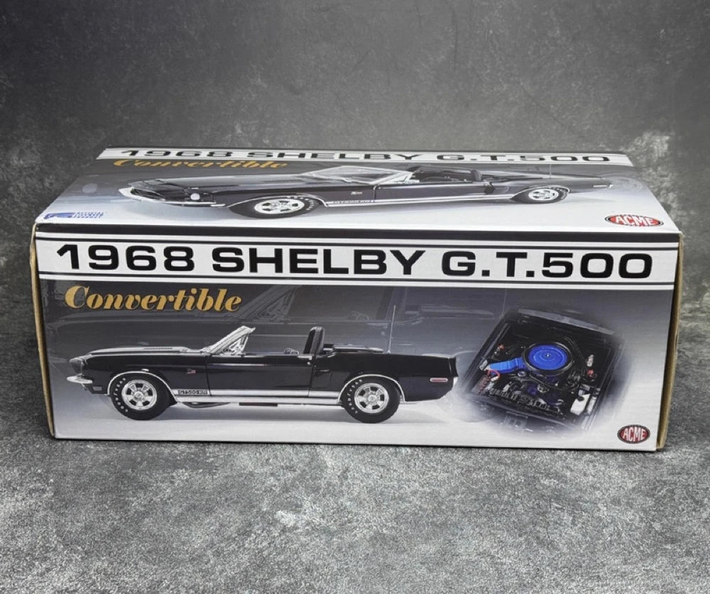 [ACME] 1:18 Ford 1968 Shelby GT500 KR Convertible nero modellino di auto Die-Cast